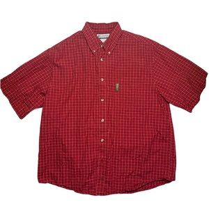 Columbia plaid button up shirt short sleeve sz XL